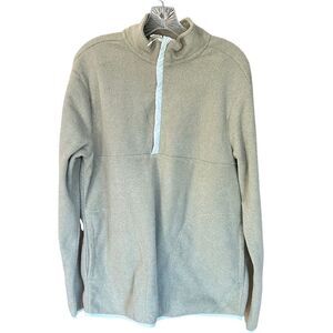 NWT Goodfellow & Co Fleece 1/4 Zip Pullover Tan-Brown Size Med
